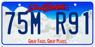 SD license plate 75MR91