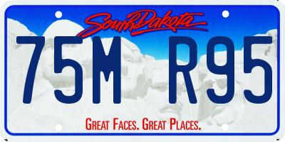 SD license plate 75MR95