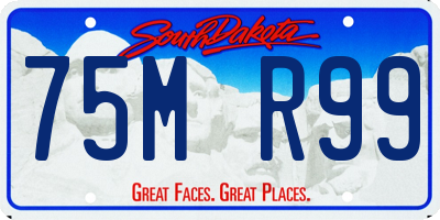 SD license plate 75MR99