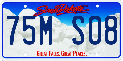 SD license plate 75MS08