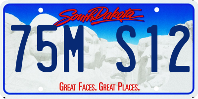 SD license plate 75MS12