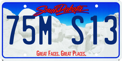 SD license plate 75MS13