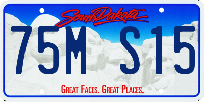 SD license plate 75MS15