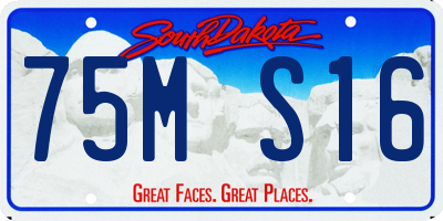 SD license plate 75MS16