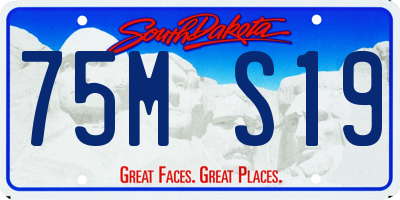 SD license plate 75MS19