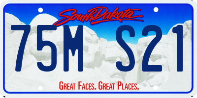 SD license plate 75MS21