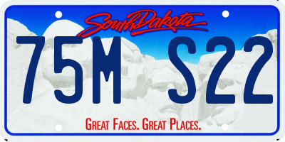 SD license plate 75MS22