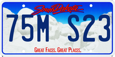 SD license plate 75MS23