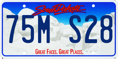 SD license plate 75MS28