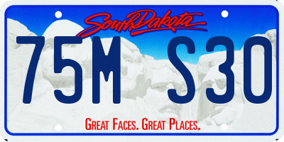 SD license plate 75MS30