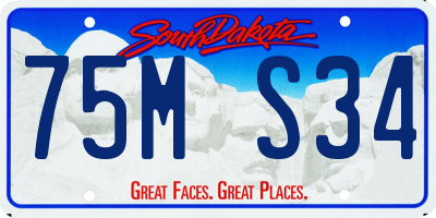 SD license plate 75MS34