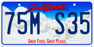 SD license plate 75MS35