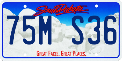 SD license plate 75MS36