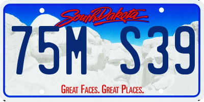 SD license plate 75MS39