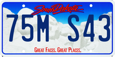 SD license plate 75MS43