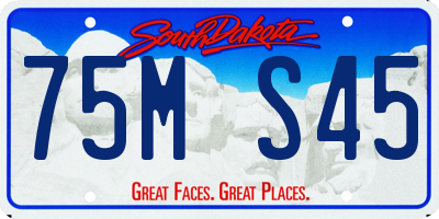 SD license plate 75MS45