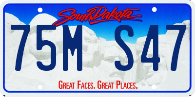 SD license plate 75MS47