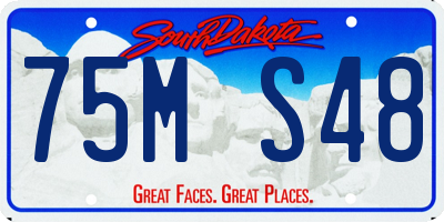 SD license plate 75MS48