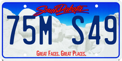 SD license plate 75MS49