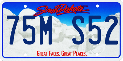 SD license plate 75MS52