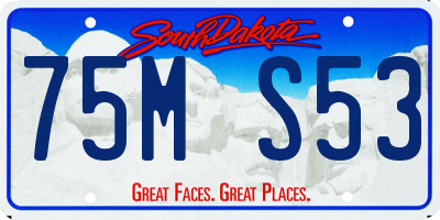 SD license plate 75MS53