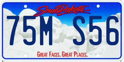 SD license plate 75MS56