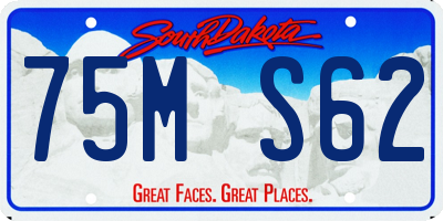 SD license plate 75MS62