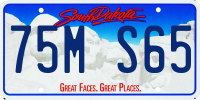SD license plate 75MS65