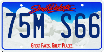 SD license plate 75MS66