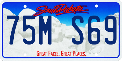 SD license plate 75MS69