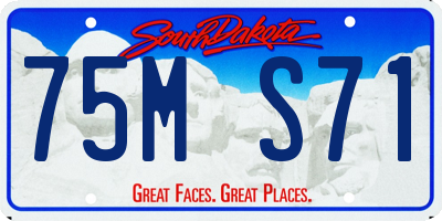 SD license plate 75MS71