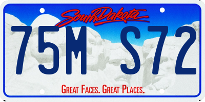 SD license plate 75MS72