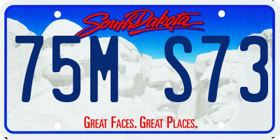 SD license plate 75MS73