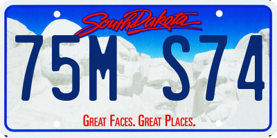 SD license plate 75MS74