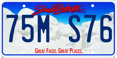 SD license plate 75MS76