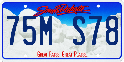 SD license plate 75MS78
