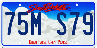 SD license plate 75MS79