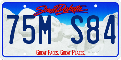 SD license plate 75MS84