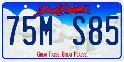 SD license plate 75MS85