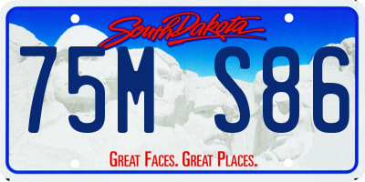 SD license plate 75MS86