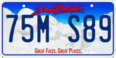 SD license plate 75MS89