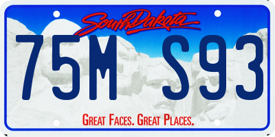 SD license plate 75MS93