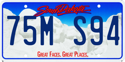 SD license plate 75MS94