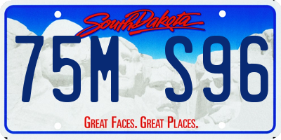 SD license plate 75MS96