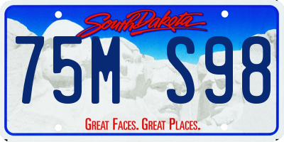SD license plate 75MS98