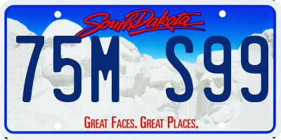 SD license plate 75MS99
