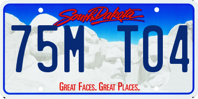 SD license plate 75MT04