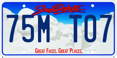 SD license plate 75MT07