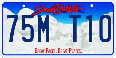 SD license plate 75MT10