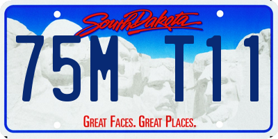 SD license plate 75MT11